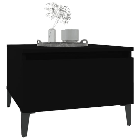 Bijzettafels 2 st 50x46x35 cm bewerkt hout zwart MeubelReus