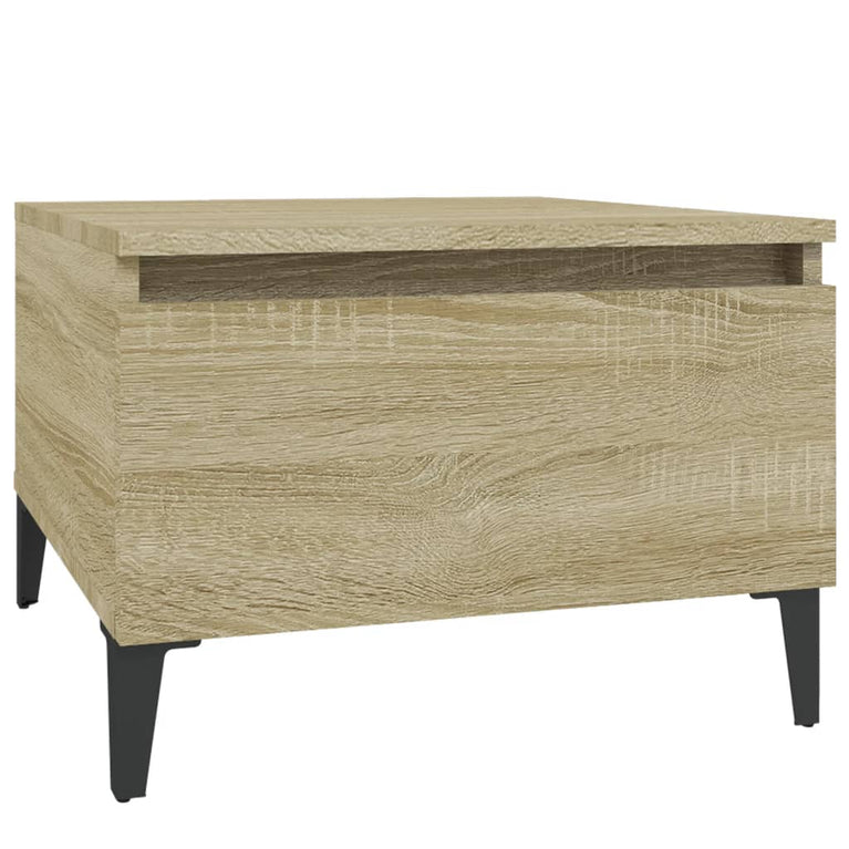 Bijzettafel 50x46x35 cm bewerkt hout sonoma eikenkleurig MeubelReus