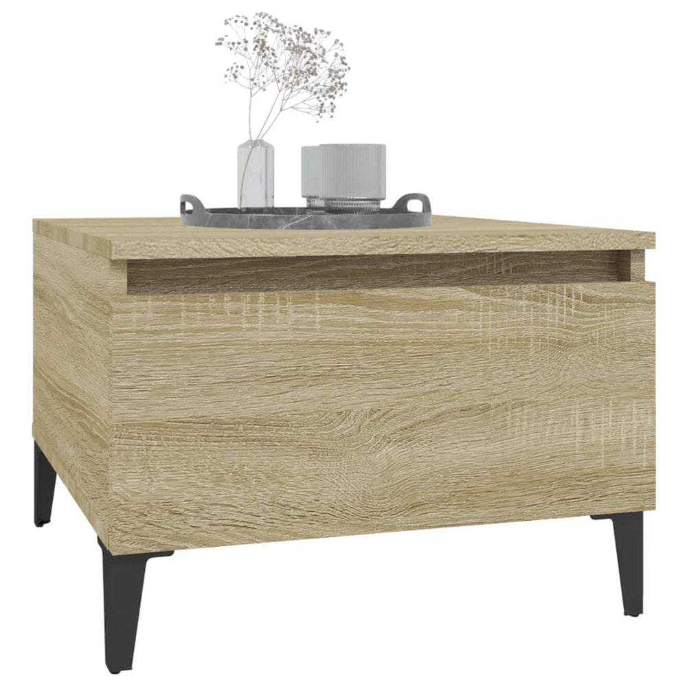 Bijzettafel 50x46x35 cm bewerkt hout sonoma eikenkleurig MeubelReus