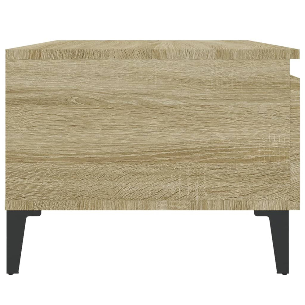 Bijzettafel 50x46x35 cm bewerkt hout sonoma eikenkleurig MeubelReus