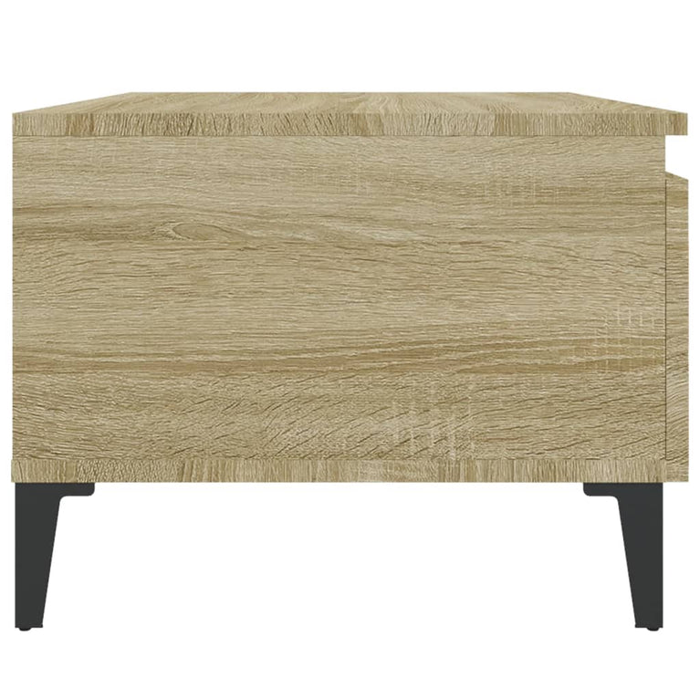 Bijzettafel 50x46x35 cm bewerkt hout sonoma eikenkleurig MeubelReus