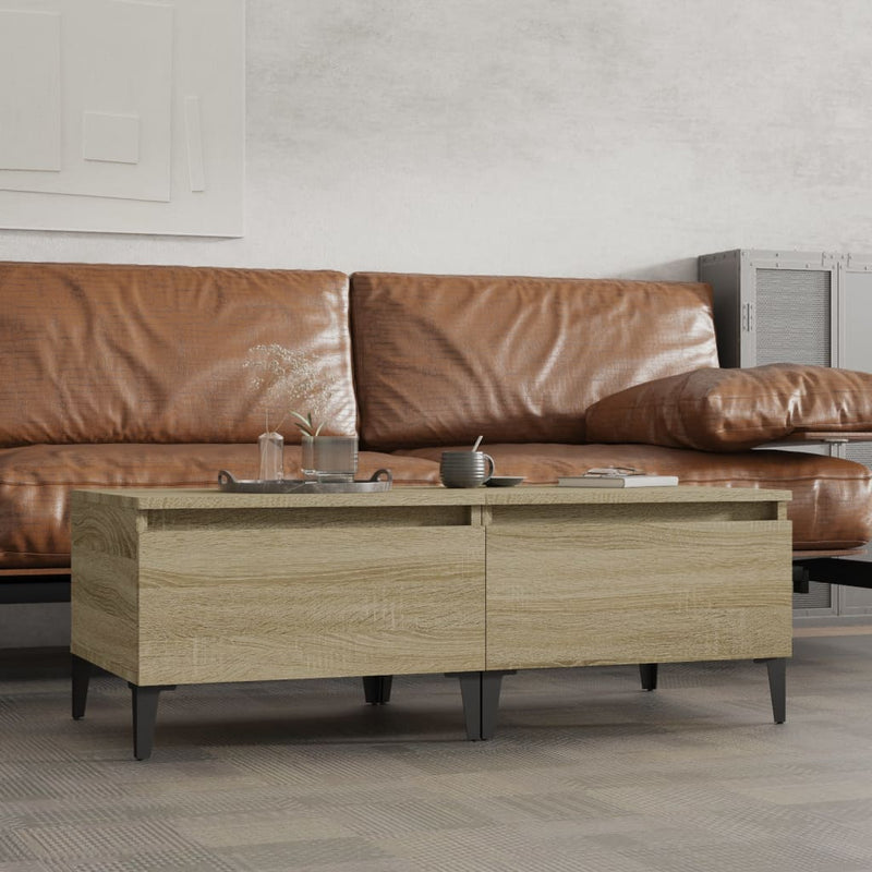 Bijzettafels 2 st 50x46x35 cm bewerkt hout sonoma eikenkleurig MeubelReus
