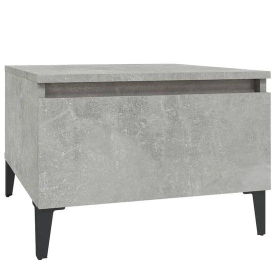 Bijzettafel 50x46x35 cm bewerkt hout betongrijs MeubelReus