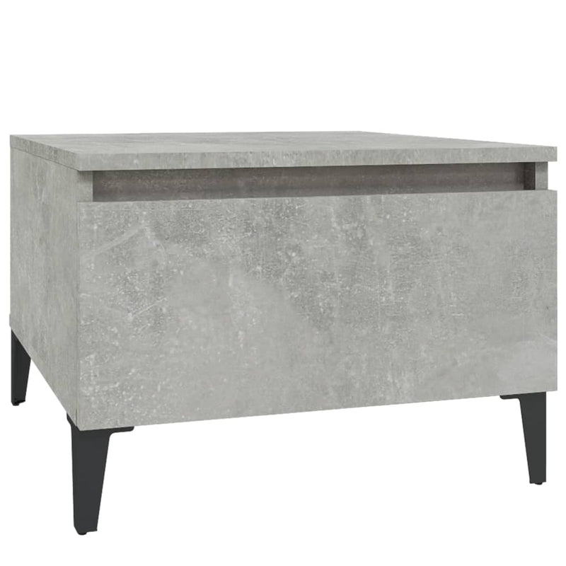 Bijzettafel 50x46x35 cm bewerkt hout betongrijs MeubelReus