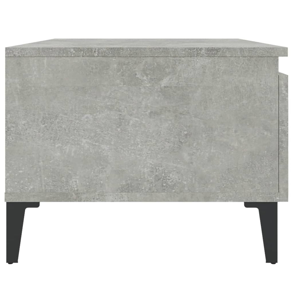 Bijzettafel 50x46x35 cm bewerkt hout betongrijs MeubelReus