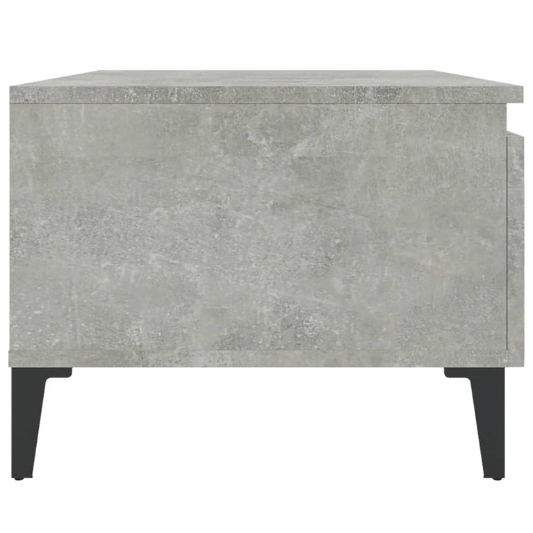 Bijzettafel 50x46x35 cm bewerkt hout betongrijs MeubelReus