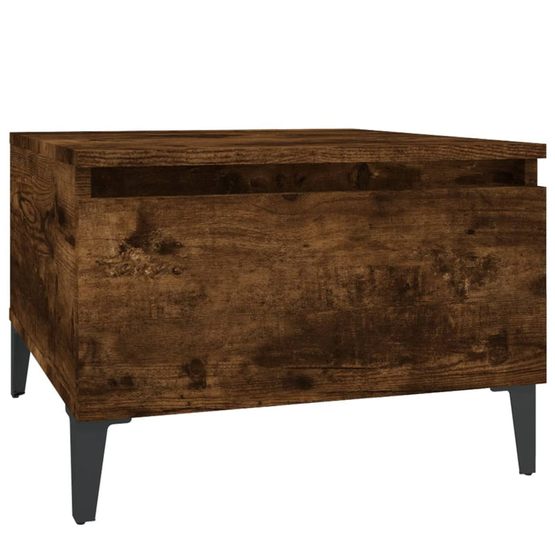 Bijzettafel 50x46x35 cm bewerkt hout gerookt eikenkleurig MeubelReus