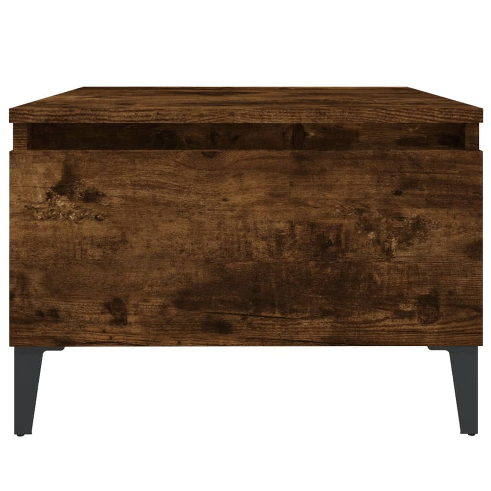 Bijzettafel 50x46x35 cm bewerkt hout gerookt eikenkleurig MeubelReus