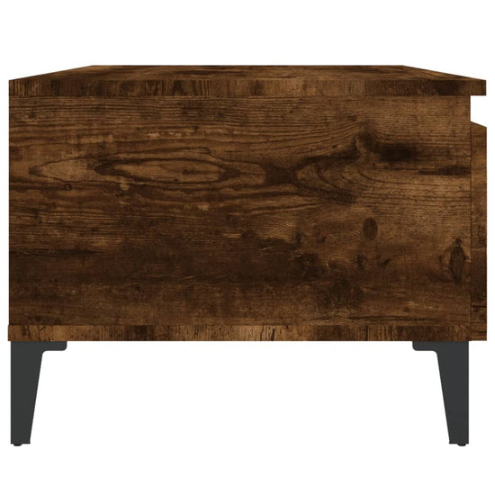 Bijzettafel 50x46x35 cm bewerkt hout gerookt eikenkleurig MeubelReus