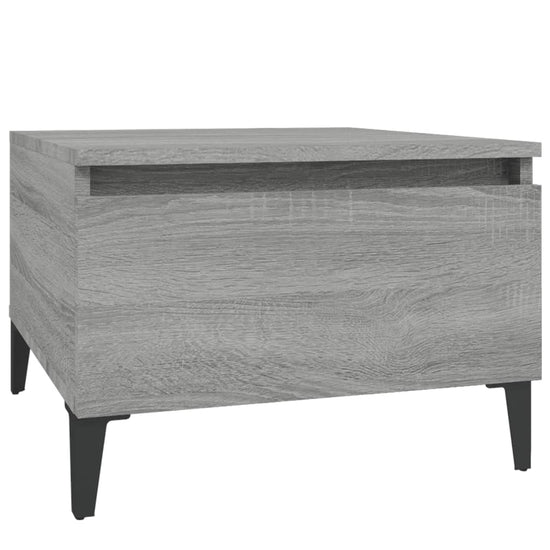 Bijzettafel 50x46x35 cm bewerkt hout grijs sonoma eikenkleurig MeubelReus
