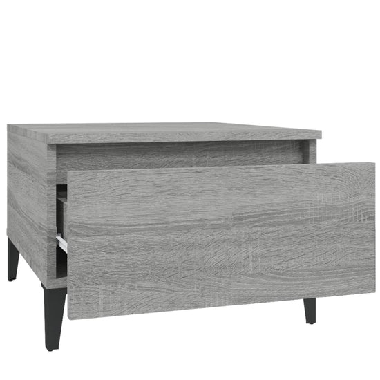 Bijzettafels 2 st 50x46x35 cm bewerkt hout grijs sonoma eiken MeubelReus