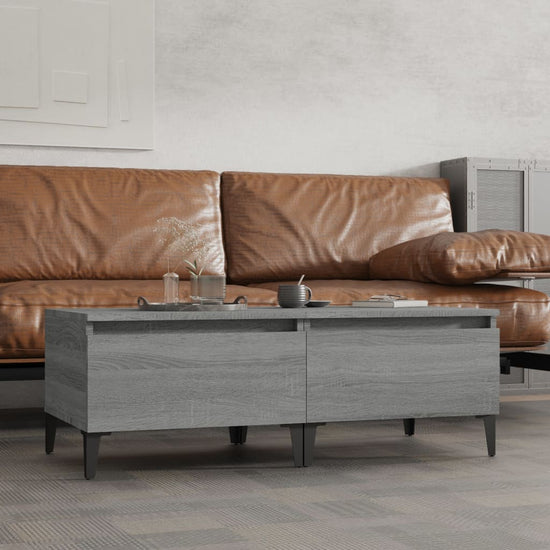 Bijzettafels 2 st 50x46x35 cm bewerkt hout grijs sonoma eiken MeubelReus