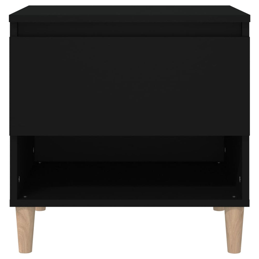 Nachtkastjes 2 st 50x46x50 cm bewerkt hout zwart MeubelReus