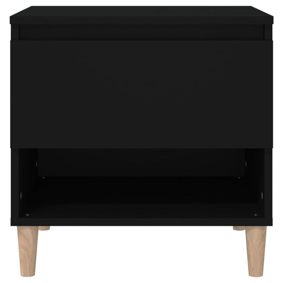Nachtkastjes 2 st 50x46x50 cm bewerkt hout zwart MeubelReus