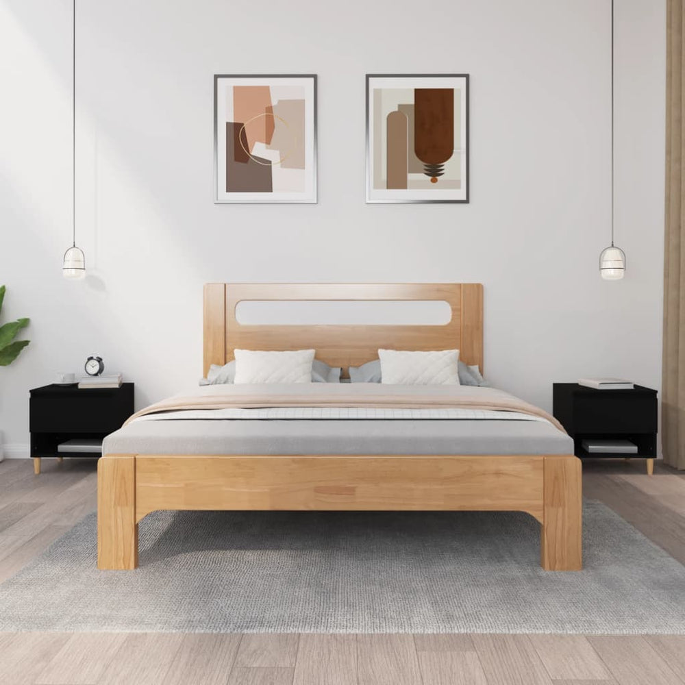 Nachtkastjes 2 st 50x46x50 cm bewerkt hout zwart MeubelReus