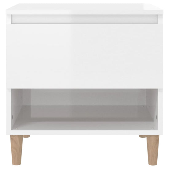 Nachtkastjes 2 st 50x46x50 cm bewerkt hout hoogglans wit MeubelReus
