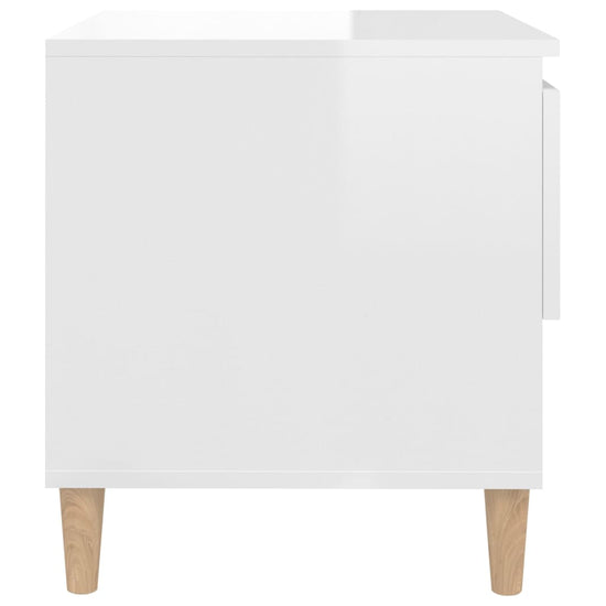 Nachtkastjes 2 st 50x46x50 cm bewerkt hout hoogglans wit MeubelReus
