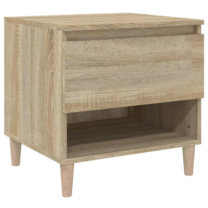 Nachtkastje 50x46x50 cm bewerkt hout sonoma eikenkleurig MeubelReus