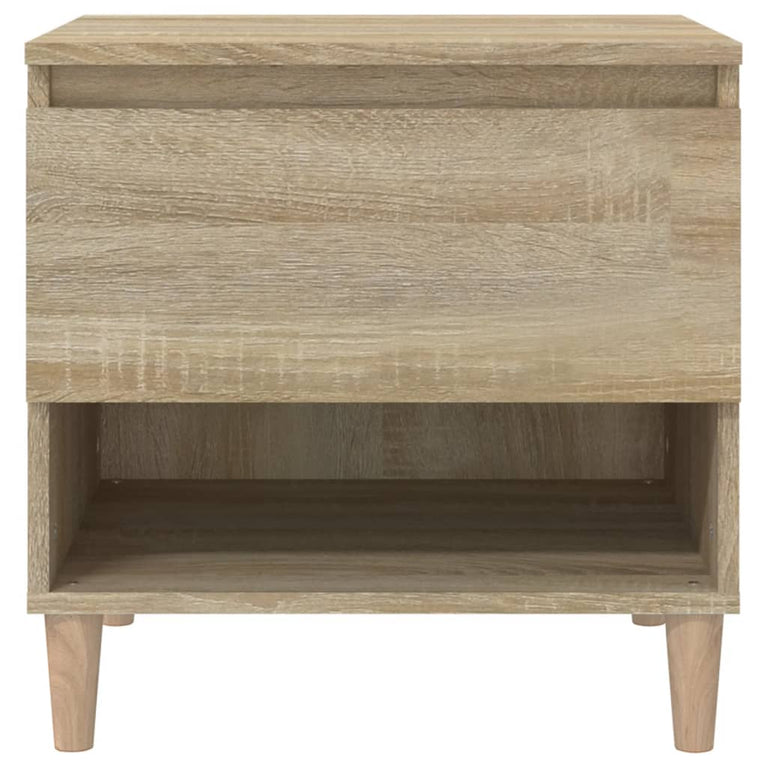 Nachtkastje 50x46x50 cm bewerkt hout sonoma eikenkleurig MeubelReus