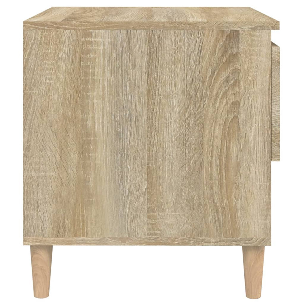Nachtkastje 50x46x50 cm bewerkt hout sonoma eikenkleurig MeubelReus