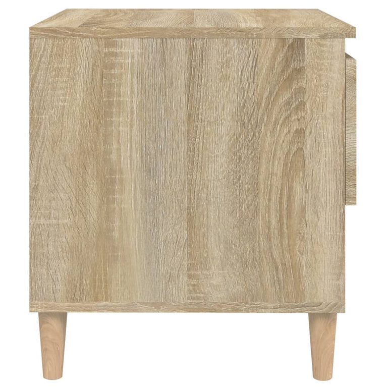 Nachtkastje 50x46x50 cm bewerkt hout sonoma eikenkleurig MeubelReus