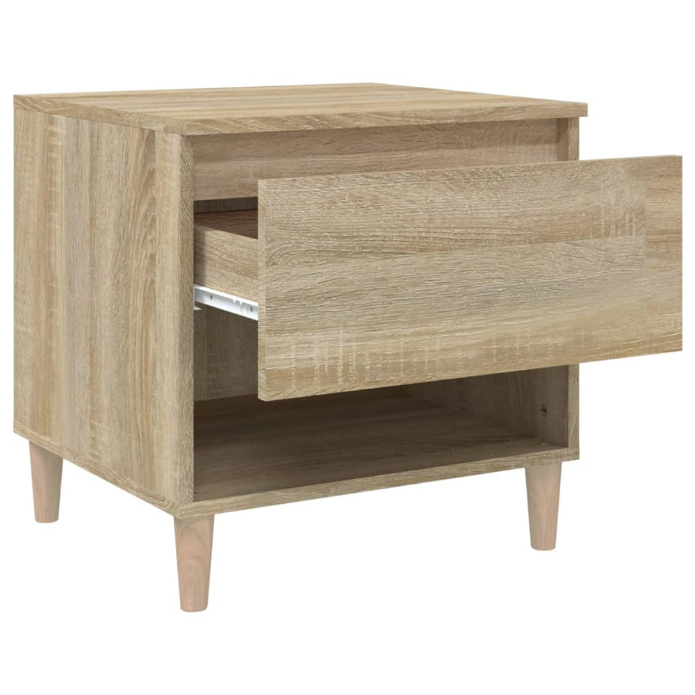 Nachtkastjes 2 st 50x46x50 cm bewerkt hout sonoma eikenkleurig MeubelReus