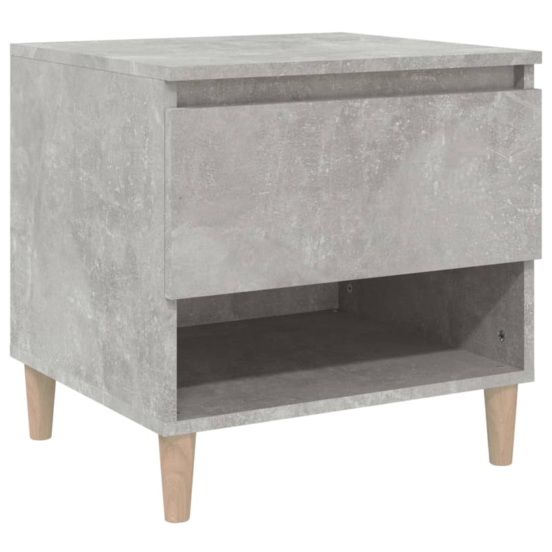 Nachtkastje 50x46x50 cm bewerkt hout betongrijs MeubelReus