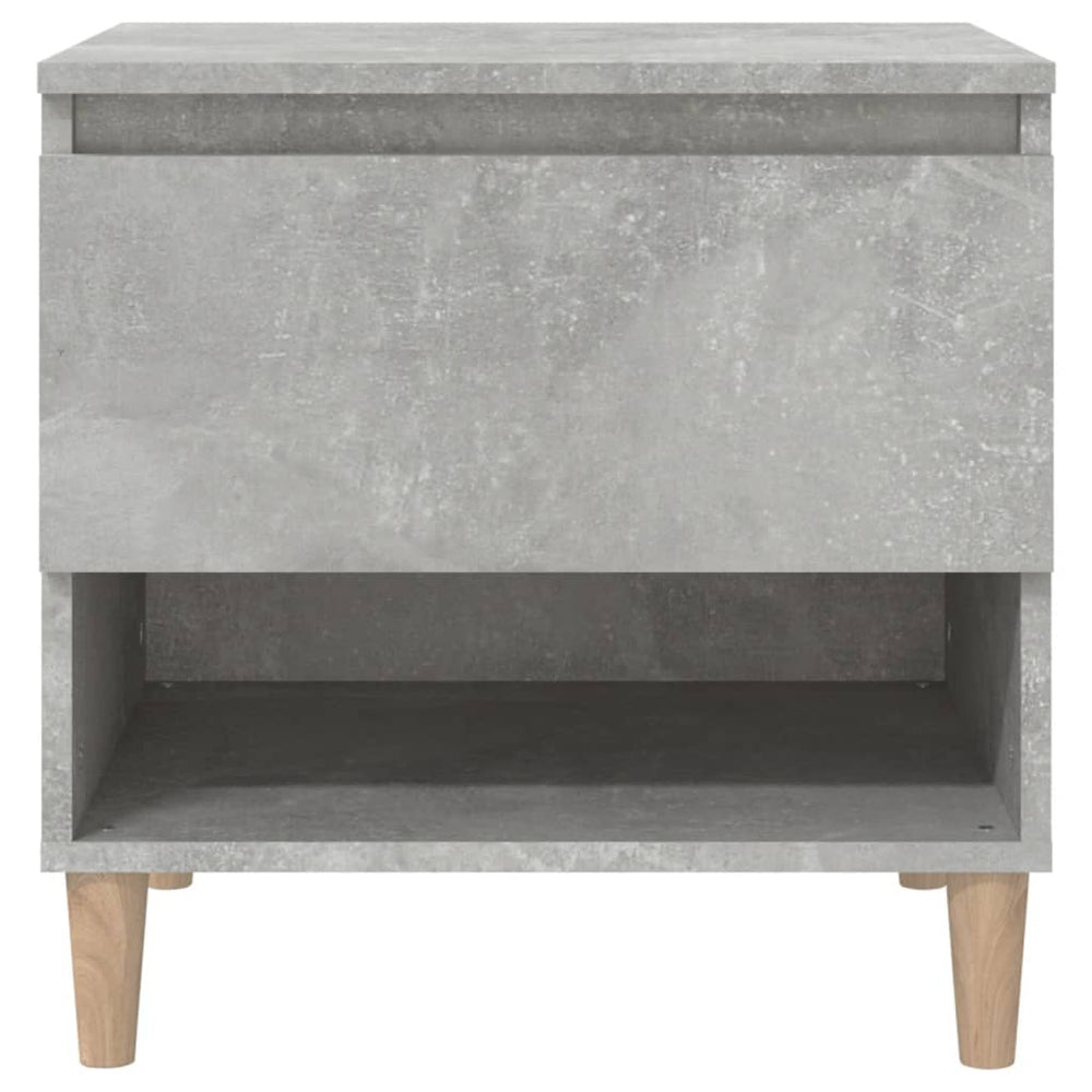 Nachtkastje 50x46x50 cm bewerkt hout betongrijs MeubelReus