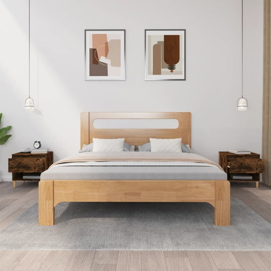 Nachtkastjes 2 st 50x46x50 cm bewerkt hout gerookt eikenkleurig MeubelReus