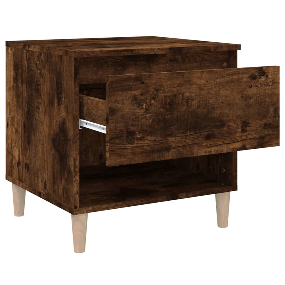 Nachtkastjes 2 st 50x46x50 cm bewerkt hout gerookt eikenkleurig MeubelReus