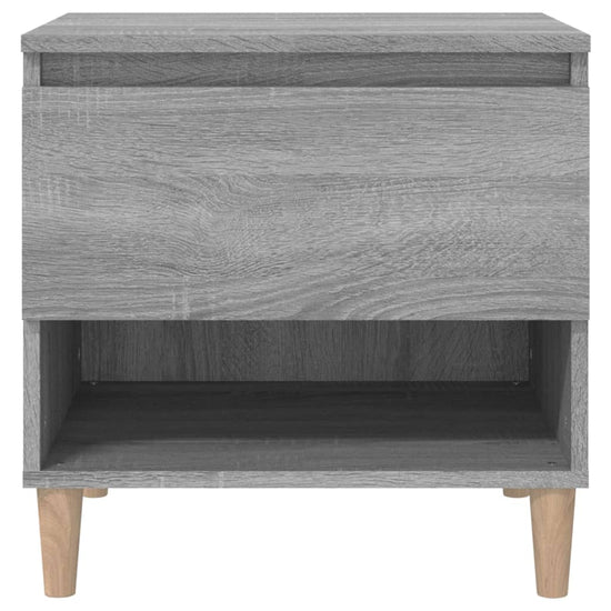 Nachtkastje 50x46x50 cm bewerkt hout grijs sonoma eikenkleur MeubelReus