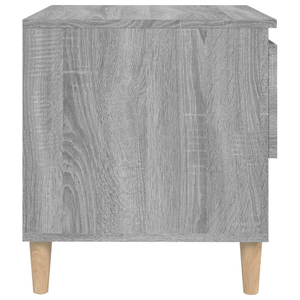 Nachtkastje 50x46x50 cm bewerkt hout grijs sonoma eikenkleur MeubelReus