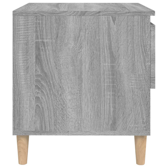 Nachtkastje 50x46x50 cm bewerkt hout grijs sonoma eikenkleur MeubelReus