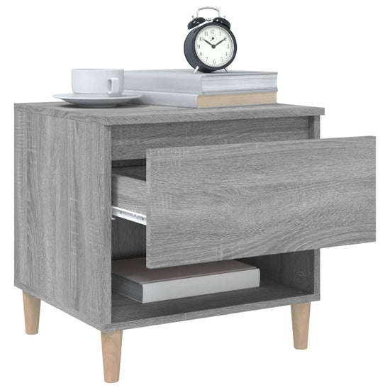 Nachtkastjes 2 st 50x46x50 cm bewerkt hout grijs sonoma eiken MeubelReus