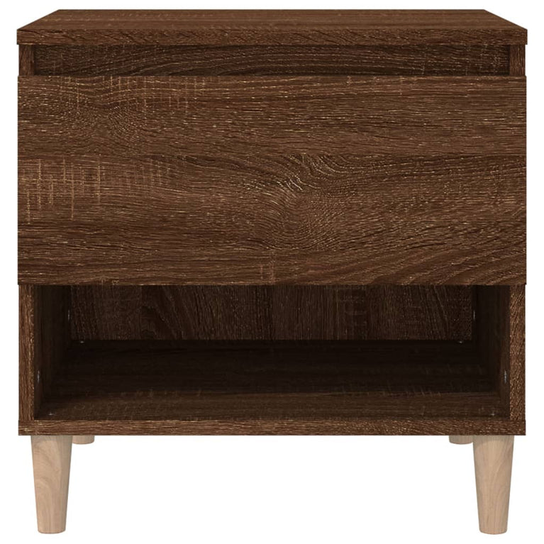 Nachtkastjes 2 st 50x46x50 cm bewerkt hout bruineikenkleurig MeubelReus