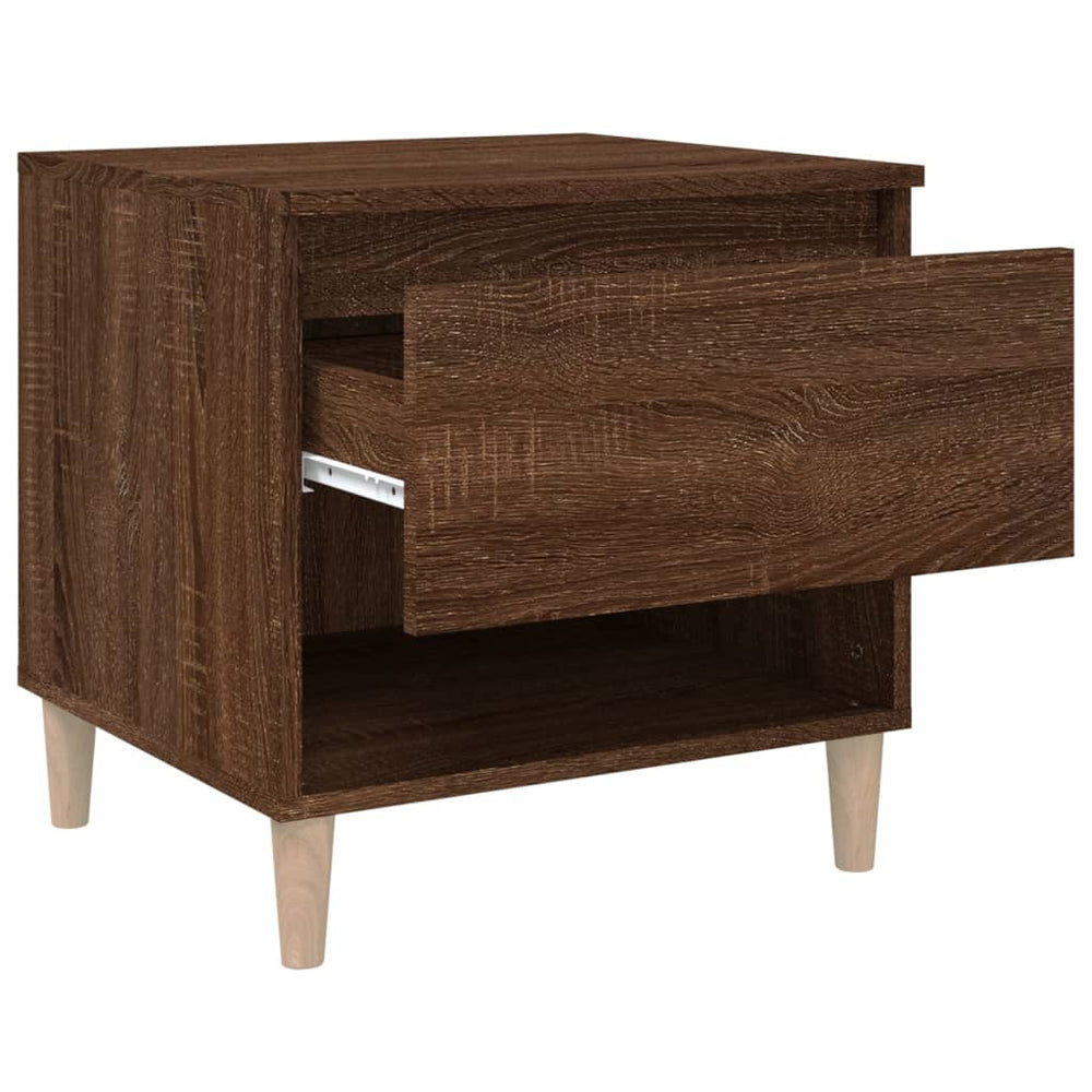 Nachtkastjes 2 st 50x46x50 cm bewerkt hout bruineikenkleurig MeubelReus