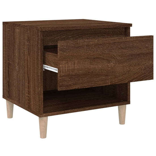 Nachtkastjes 2 st 50x46x50 cm bewerkt hout bruineikenkleurig MeubelReus
