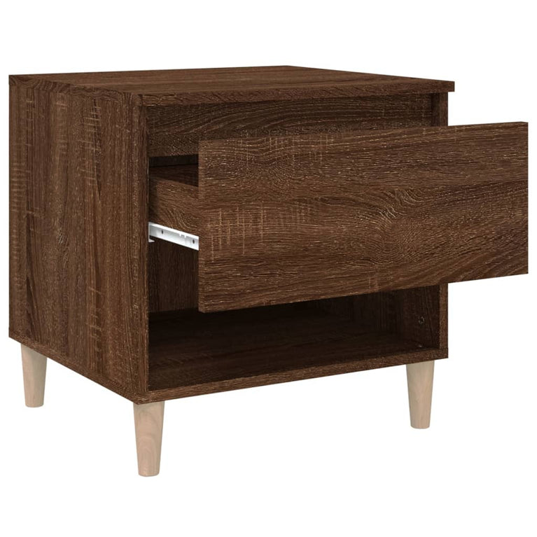 Nachtkastjes 2 st 50x46x50 cm bewerkt hout bruineikenkleurig MeubelReus
