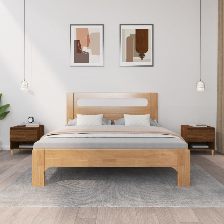 Nachtkastjes 2 st 50x46x50 cm bewerkt hout bruineikenkleurig MeubelReus