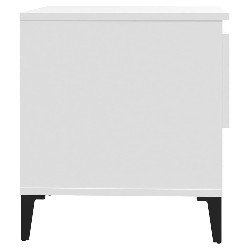 Bijzettafels 2 st 50x46x50 cm bewerkt hout wit MeubelReus