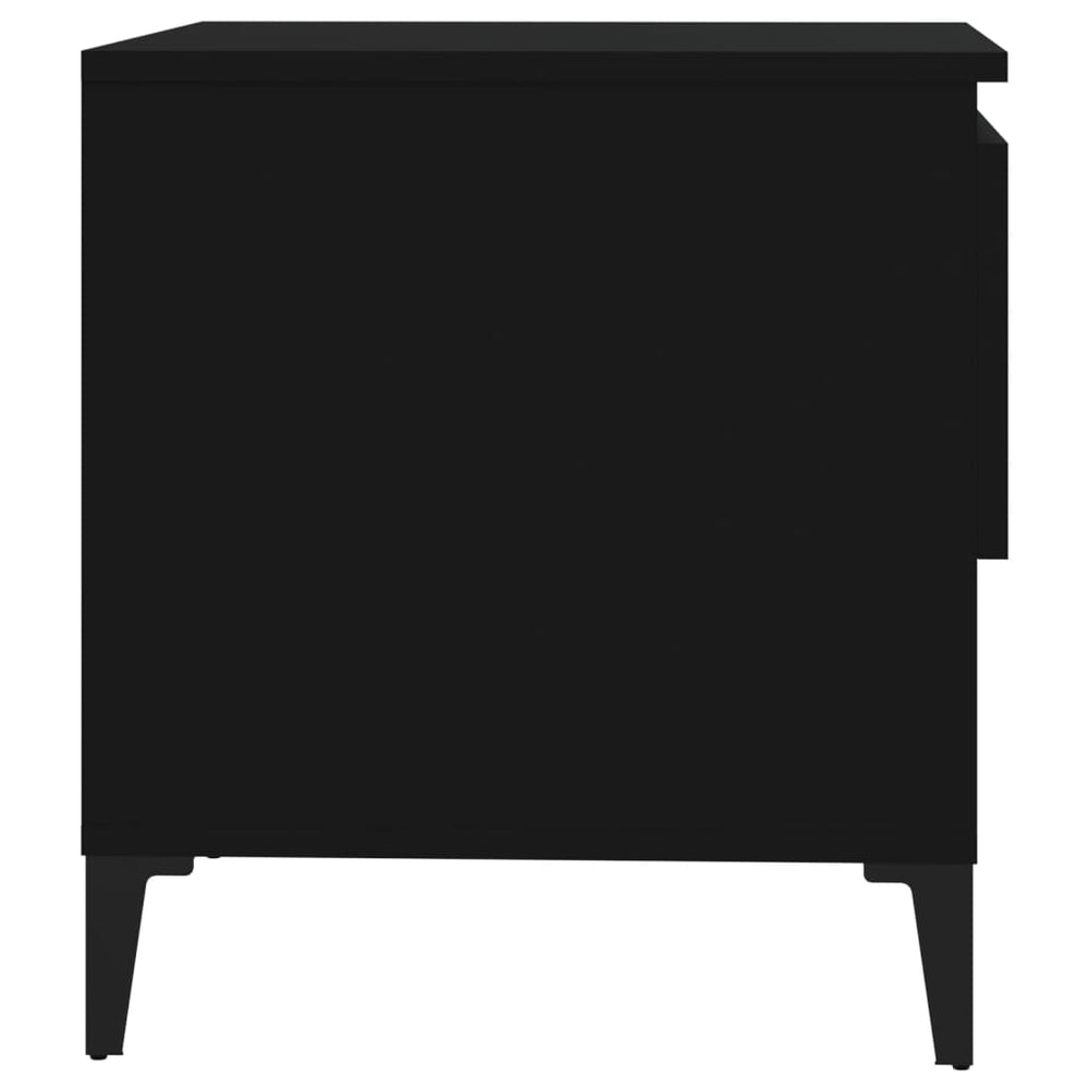 Bijzettafel 50x46x50 cm bewerkt hout zwart MeubelReus