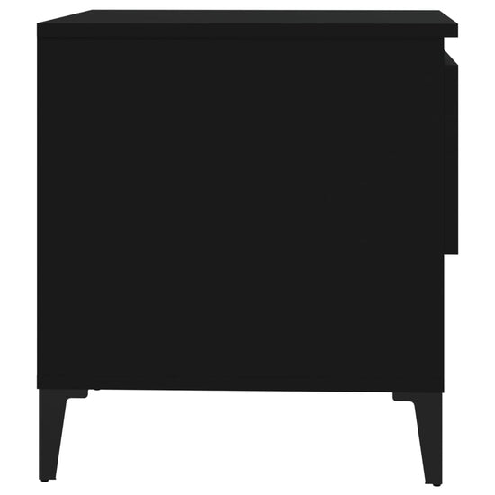 Bijzettafel 50x46x50 cm bewerkt hout zwart MeubelReus