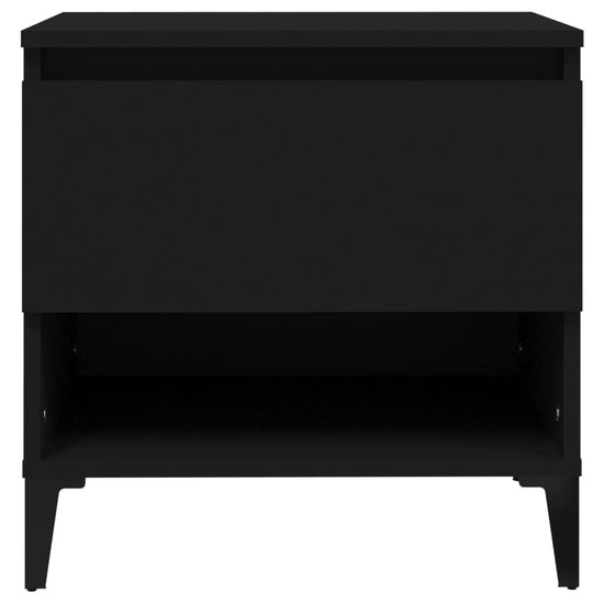 Bijzettafels 2 st 50x46x50 cm bewerkt hout zwart MeubelReus