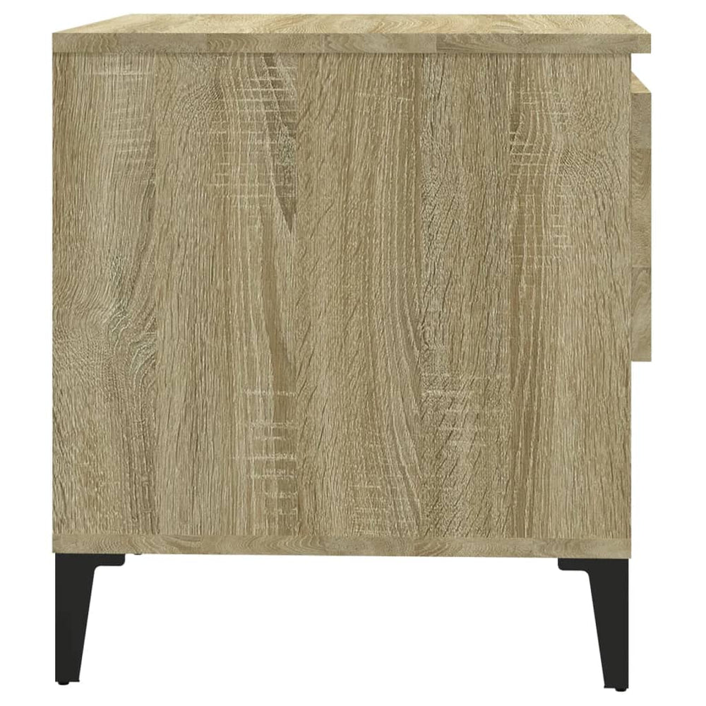 Bijzettafel 50x46x50 cm bewerkt hout sonoma eikenkleurig MeubelReus
