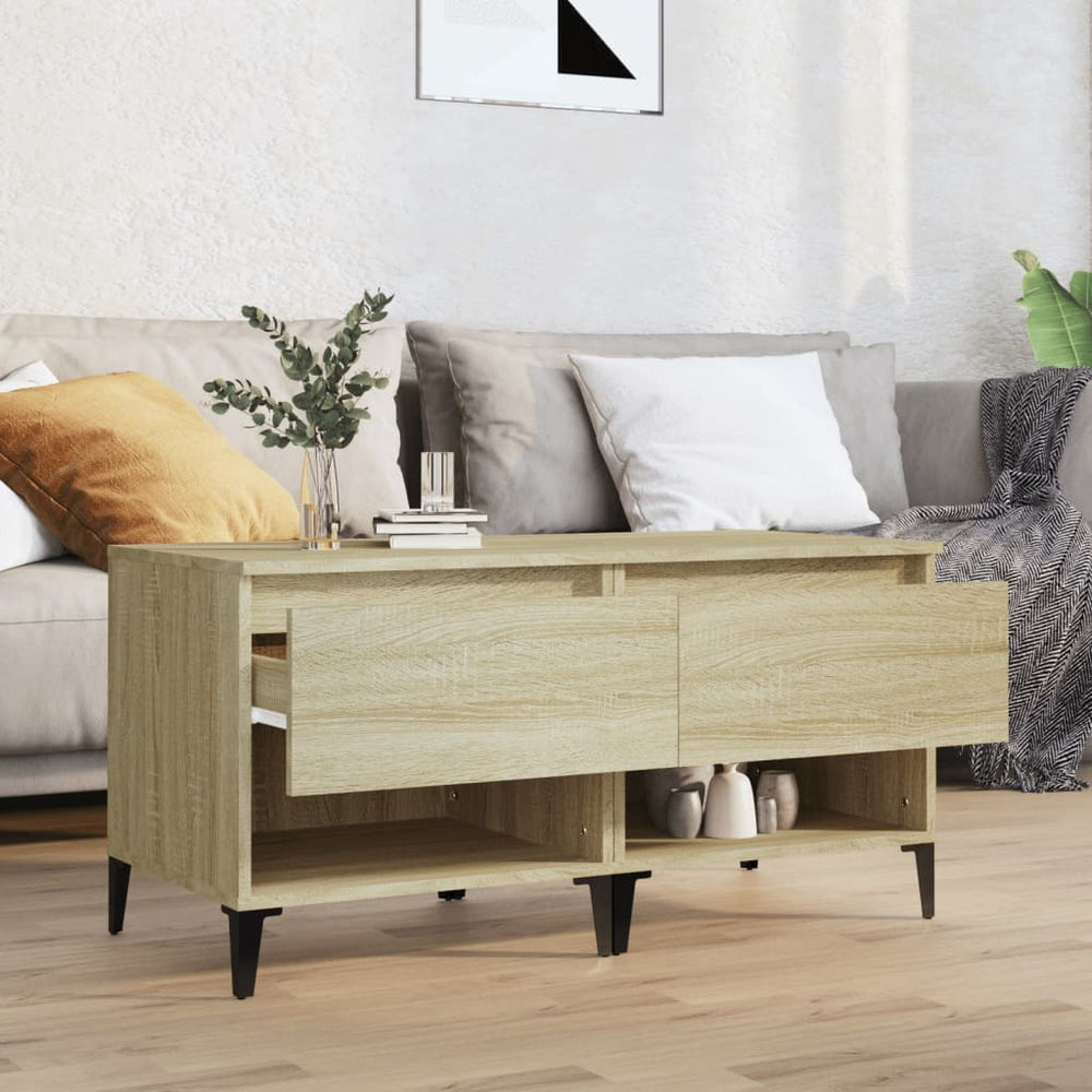 Bijzettafels 2 st 50x46x50 cm bewerkt hout sonoma eikenkleurig MeubelReus