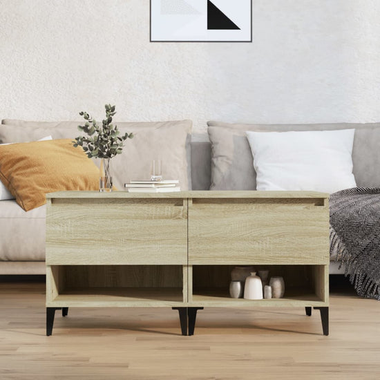 Bijzettafels 2 st 50x46x50 cm bewerkt hout sonoma eikenkleurig MeubelReus