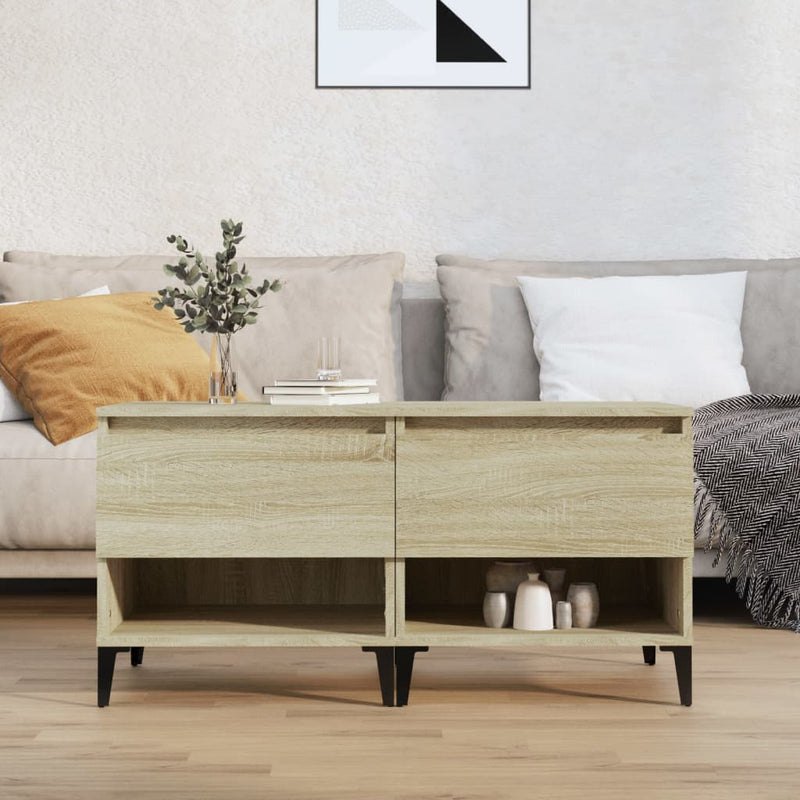 Bijzettafels 2 st 50x46x50 cm bewerkt hout sonoma eikenkleurig MeubelReus