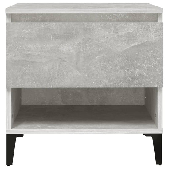 Bijzettafel 50x46x50 cm bewerkt hout betongrijs MeubelReus