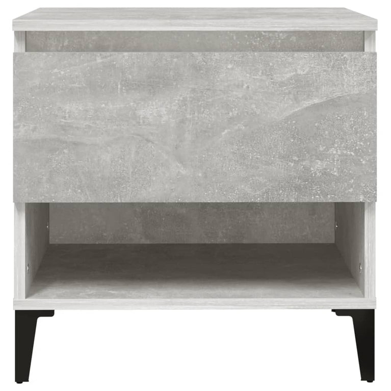 Bijzettafel 50x46x50 cm bewerkt hout betongrijs MeubelReus