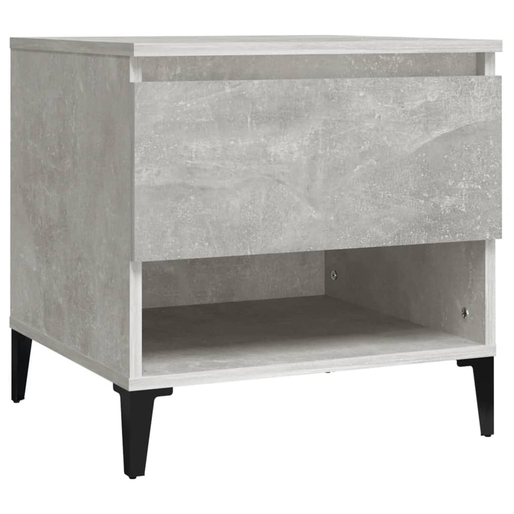 Bijzettafels 2 st 50x46x50 cm bewerkt hout betongrijs MeubelReus